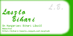 laszlo bihari business card