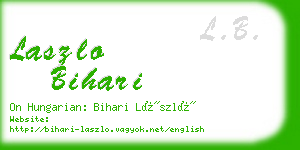 laszlo bihari business card